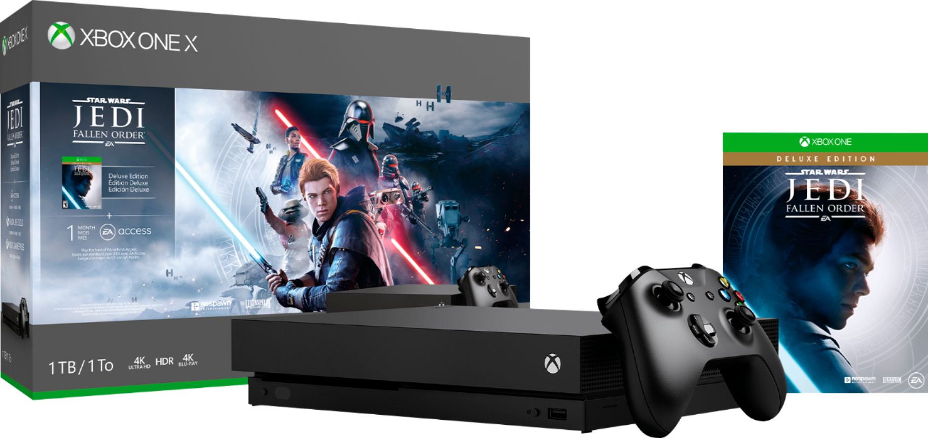 Xbox One X 1Tb + Star Wars JEDI Fallen Order Deluxe (Код загрузки) + EA  Access 1м. - купить в Минске | GamePark